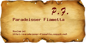 Paradeisser Fiametta névjegykártya